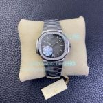 PF Factory Replica Patek Philippe 7018 Nautilus 35MM Watch Grey Dial Diamond Bezel